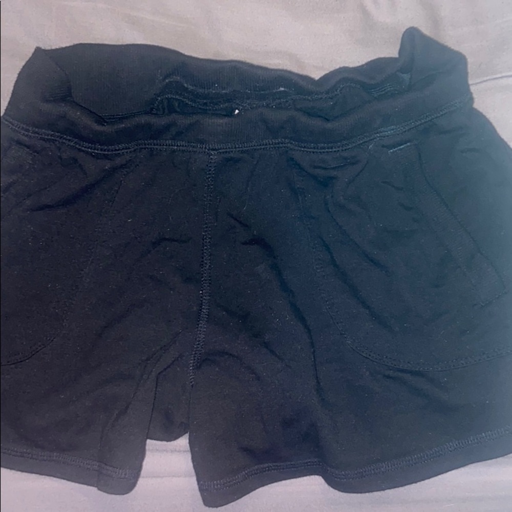 soft black lounge around shorts